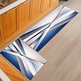 OPLJ Geometrische Küchenbodenmatte Anti-Rutsch-Bürostuhl Willkommen Bodenmatte Teppiche für Küche Badezimmer Teppich Fußmatte A21 40x120