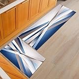 OPLJ Geometrische Küchenbodenmatte Anti-Rutsch-Bürostuhl Willkommen Bodenmatte Teppiche für Küche Badezimmer Teppich Fußmatte A21 40x120