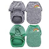 OWBB® 2 Stück Hundepullover Fleece Haustier Mantel für Welpen Kleine und mittelgroße H