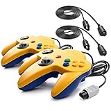 miadore 2 Set Retro 64-Bit N64 Controller Gamepad Joystick für N64 Konsole N 64 System und 6ft / 1.8m N64 Verlängerungskabel Kabel für N64 Controller 64 Spielek