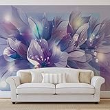 Blumen Natur Lila - Forwall - Fototapete - Tapete - Fotomural - Mural Wandbild - (765WM) - XXL - 368cm x 254cm - Papier (KEIN VLIES) - 4