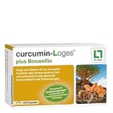 curcumin-Loges plus Boswellia Nahrungsergänzungsmittel - 120 Kapseln, unterstützt die Hemmung von Entzündung