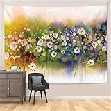 YYRAIN Nordic Bedrucktes Polyester Blauer Pilz Wandteppich Home Wanddekoration Wandbehang Bankett Hintergrund Gemälde Multifunktionales Strandtuch 59x52 Inch[150x130cm]