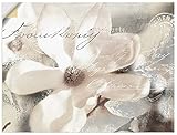 Artland Wandbild selbstklebend Vinylfolie 80x60 cm Blumen Blüten Magnolie Schriftzug Shabby Chic T4RT
