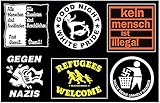 Unbekannt GEGEN NAZIS Aufnäher Patches Pack 6 Stück