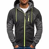 Finetyu Herren Kapuzenpullover Slim Fit Baumwolle Anteil Moderner weißer Herren Hoodie Sweatshirt Pulli Langarm Herren schwarzer Pullover Shirt mit Kapuze Stitching Langarm mit Rag