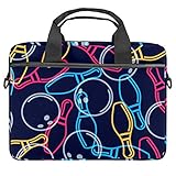 TIZORAX Laptoptasche Basketball Punkte Ball Notebook Sleeve mit Griff 13,3-14,5 Zoll Tragetasche Schultertasche Ak