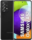 Samsung Galaxy A52 Smartphone, 6,5-Zoll-FHD+ Infinity-O-Display, 6 GB RAM und 128 GB erweiterbarer interner Speicher, 4.500-mAh-Akku und ultraschnelles Aufladen schw
