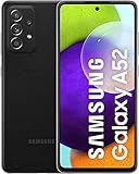 Samsung Galaxy A52 Smartphone ohne Vertrag 6.5 Zoll Infinity-O FHD+ Display, 128 GB Speicher, 4.500 mAh Akku und Super-Schnellladefunktion, schwarz,