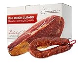 Serrano Schinken gereift ohne Knochen 1 KG (Spanischer Schinken) + Chorizo Paprikawurst 200 gr – Jamonp