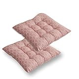 AIPZDJ Stuhlpolster Sitzkissen, Universal rutschfest Mit Krawatten Polster Für Esszimmerstühle 15,7 X 15,7 Zoll 2er-Set,Pink