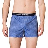 Emporio Armani Underwear Mens Yarn Dyed Woven Boxer Shorts, Multi Dots, XXL