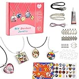 EFO SHM Bastelset Kinder Schmuckset Basteln Ketten Selber Machen DIY Armbänder Anhänger Halsketten Bastelset Erwachsene Mädchen Geschenk