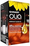 Garnier Olia Haar Coloration Intensives Kupfer 7.4 / Färbung für Haare enthält 60% Blumen-Öle für intensive Farbkraft - Ohne Ammoniak - 3 x 1 Stück