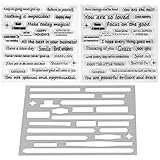 'N/A' Silikonstempel, Clear Stamp Weihnachten, 2 Blätter Clear Stamps Christmas & Prägeschablone Weihnachten, Clear Stempel Set für DIY Bullet Journal Scrapbooking Fotoalb