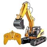 UJIKHSD 2.4G Wireless RC Bagger 15-Kanal Elektro RC Engineering Fahrzeug Simulation Baufahrzeug Aufladen RC Auto Junge Spielzeugauto Kindergeburtstagsgeschenk