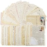 50 Stk 12x17cm Scrapbooking Papier Deko Vintage Bastelpapier Dekopapier Designpapier Scrapbook Zubehör für Tagebuch Notizbuch DIY Kunst und Handwerk (Stil 3)