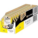 Sheba Finesse Mousse Katzennahrung in der Schale – Cremiges Katzenfutter mit Huhn – 22 x 85g