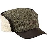 Stormy Kromer The Bergland Cap in Harris Tweed Herren Winter Guide Hat mit Ohrenklappen - - MEDIUM