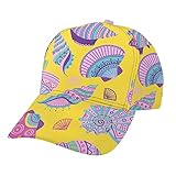 Gebogene Baseballkappe Muscheln im ethnischen Boho-Stil, verstellbare gebogene Krempe, klassische Papa-Hut, Trucker-Hüte für Männer und Frauen, Schw