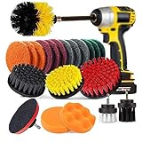 Bohrerbürstenaufsätze, 22-teiliges Power-Schrubber Bohrerbürsten-Set Power Scrubing Pads Reinigung Bohrmaschine Bürste für Fugenmörtel, Fliesen, Waschbecken, Badewanne, Badezimmer, Küche,
