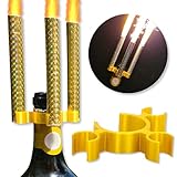 E&R 1 Halterung für 3 kerzen Eissterne Eisfontäne Sprühkerze - Champagnerflasche Party Accessoire - Geburtstags- und Partyflaschen beleuchten - Goldene Farb