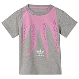adidas Originals OKTOPUS Tee Trefoil KRAKE Kinder T-Shirt GRAU ROSA 62-86, Größe:80, Farbe:G
