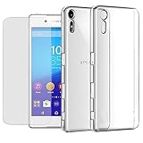 Eximmobile Silikon Case + Panzerfolie für Sony Xperia XA Handyhülle mit 9H Echt Glasfolie Schutzhülle mit Schutzfolie Handytasche Silikonhülle Tasche Hülle Displayschutzfolie Display