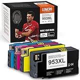 4 LEMERO SUPERX Kompatibel für HP 953XL Tintenpatronen für HP Officejet 8702 7720 7730WF Pro 8210 8211 8218 8710 8717 8718 8719 8720 8721 8725 8728 8730 8731 8740 AIO Drucker (4er-Pack)