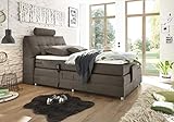MöbisandMore Boxspringbett 120x200 cm mit Motor und Bettkasten/Stauraum | Rico - Stone| Härtegrad bis 130 KG | 7-Zonen-Tonnentaschenfederkern Deluxe Matratze | Komfort Topper 4