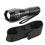 Taschenlampe Outdoor, Binwo Super Helle CREE LED Taschenlampe 2000 Lumen, 5 Modis Einstellbar Fokus Wasserdicht Taschenlampen mit Nylonholster für Camping & Outdoor Aktivitäten, Enthält keine B