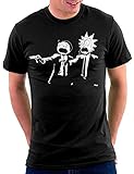 Pulp Rick and Morty Fiction T-shirt, Größe M, Schw