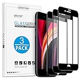 OMOTON [3 Stück Panzerglasfolie Schutzfolie für iPhone SE 2020, iPhone 8, iPhone 7 und iPhone 6s/6 [Anti-Kratzen], [Anti-Öl], [Anti-Bläschen], [4,7 Zoll], [3D Vollständige Abdeckung]