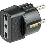 Bticino Steckdosen-Adapter mit deutschem Stecker und Bypass-Steckdose, S3625G 3500 wattsW, 250 voltsV