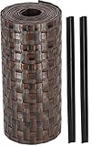 KOTARBAU® Sichtschutzstreifen aus Technorattan Solide für Garten und Balkon Braun Mix 19 cm x 255 cm Bioabbaubar Viele Farben Ästhetisch Langlebig