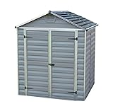 Palram Canopia Skylight Shed Gerätehäuser, dunkel grau/anthrazit, 153.5 x 185.5 x 217