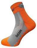 eXPANSIVE Coolmax Fahrradsocken, reflektierend, orange/g