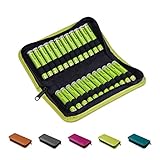 Homöopathische Taschenapotheke, Globuli-Tasche zum Buch Homöopathie (GU Großer Kompass Gesundheit) von Sven Sommer, gefüllt mit 24 Globuli-Röhrchen (Glas), handgemacht aus echtem Leder (apfel-grün)