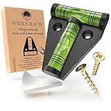WEIDEBACH® 1x Robuste Wasserwaage klein, Magnetische Mini Wasserwaage schwarz, Kleine Wasserwaage bruchsicher, Camping Wasserwaage, Wasserwaage Wohnmobil, Wasserwaage Wohnwagen, Kreuzwasserwaag