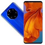 5,8-Zoll-Bildschirmtelefon, leistungsstarker Prozessor 128 GB erweiterbarer Speicher Dual-Karte Dual-Standby-Telefon Mate40 RS-Telefon für den Heimgebrauch im Freien(Blau)