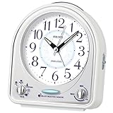 Seiko Wecker weiß Kunststoff Schleichende Sekunde QHP003W