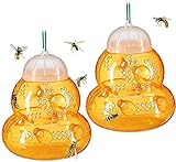 Uniguardian Wespenfalle Wespenfänger Bienenfalle Obstfliegenfalle ohne Lockstoff zum Aufhängen Hinstellen Abnehmbar Wiederverwendbar Wespenfänger 2p