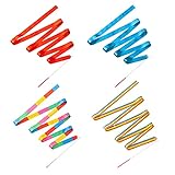 YngFfb Tanzbänder Streamer, 4PCS Regenbogen Gymnastikband, Künstlerische Luftschlange Rhythmische Gymnastik Band Zauberstäbe Luftschlangen mit Stock für Kinder Künstlerisches Tanzen (2M)