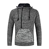 Qinvern Herren Pullover Pullover Hoodie Halber Reißverschluss Freizeit Lässige Mode Farbabstimmung Oberbekleidung Mit Taschen XL