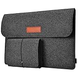 Nlittop Laptoptasche 13/13.3 Zoll Laptop Tab Sleeve mit kleiner Zusatztasche für iPad, AirPods, MacBook Air/PRO, 12.3 Surface PRO X / 7/6/5/4/3, iPad Pro 12.9 Cover-Dunkelg