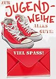 Perleberg zur Jugendweihe Lifestyle - rote Schuhe - 11,6 x 16,6 cm 7171004-2