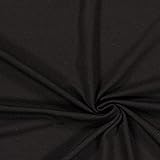 Fabulous Fabrics Viskosejersey mittelschwer – schwarz - Viskose Jersey Stoff zum Nähen von Leggings, Tops, Kleider und Tuniken - Meterware ab 0,5