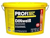 ProfiTec P107 DIN-weiß Profi Wandfarbe Innenfarbe matt, 12.5 l (1er Pack)