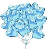 Sunshine smile 30 Stück 21 Zoll Premium Herz Luftballons,Herzform Heliumballons,Herz Folienballon,Herzluftballons Helium Geeignet,Folienballon Rote Herz,Herz Ballons,Folienluftballon,Herz Luftb