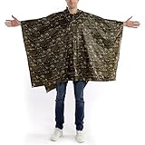 BEDSETS Regenponcho ? Wasserdichter Regenmantel, Regenjacken ? 3-in-1 multifunktionaler Regenschutz für Fahrrad, Reiten, Camping, Jagd, Wandern (B)